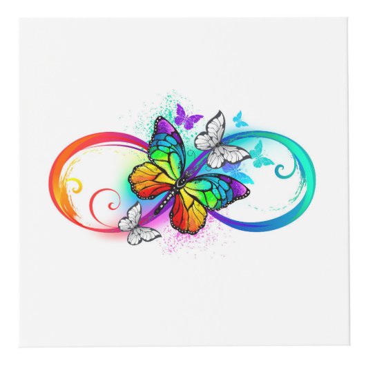 Cube Photo Bright infinity with rainbow butterfly (Devant)
