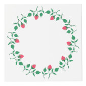Cube Photo Cadre rond fleuri avec fleurs roses (Droite)