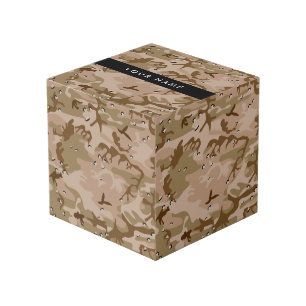 Cube Photo Cailloux de camouflage du désert, Votre nom, Perso
