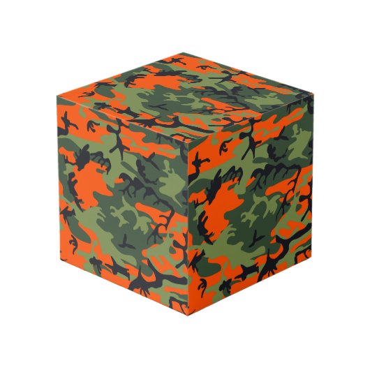 Cube Photo Camouflage orange et vert, Militaire, Armée (Angle devant)