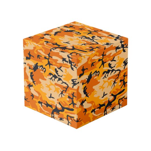 Cube Photo Camouflage orange, Militaire, Armée (Angle devant)