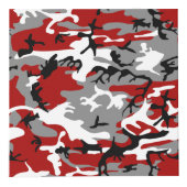 Cube Photo Camouflage rouge et gris Votre nom Personnaliser (Droite)