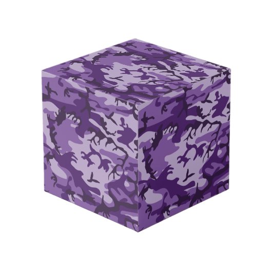 Cube Photo Camouflage violet, Armée (Angle devant)
