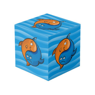 Cube Photo Caricature de poisson Yin Yang