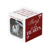 Cube Photo Cat Sympathy Keepsaké Pet Memorial maroon photo (Angle arrière)