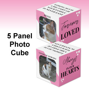 Cube Photo Chat Sympathy Keepsaké Pet Memorial photo rose