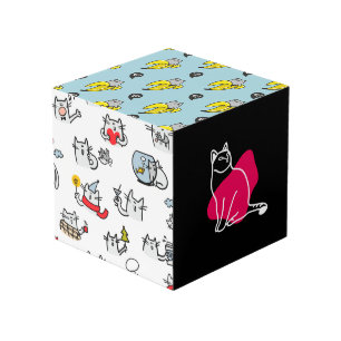 Cube Photo Chats amusants, lait et magie.