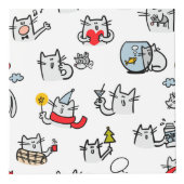 Cube Photo Chats amusants, lait et magie. (Devant)