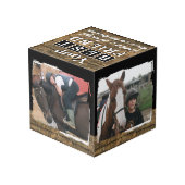 Cube Photo Cheval meilleur ami 4 photo rustique brun noir (Angle arrière)