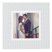 Cube Photo Chic Grey Monogramme Mariage Photo (Devant)