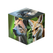 Cube Photo Chiens Et Renards Sauvages, (Angle arrière)