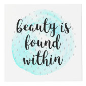 Cube Photo Citation de beauté de l'aquarelle (Devant)