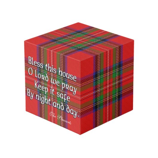 Cube Photo Clan Stewart Maison Tartan Bénédiction (Angle devant)