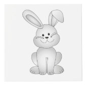 Cube Photo Clipart blanc de lapin (Devant)