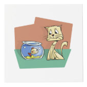 Cube Photo Clipart de chat et de poisson (Droite)