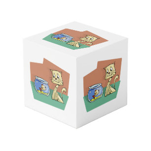 Cube Photo Clipart de chat et de poisson