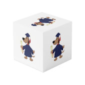 Cube Photo Clipart de graduation de chien (Angle arrière)