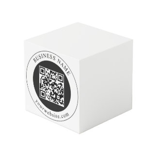 Cube Photo Code QR avec nom d'entreprise modifiable