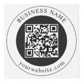 Cube Photo Code QR avec nom d'entreprise modifiable (Devant)