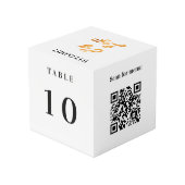 Cube Photo Code QR de numéro de table menu logo entreprise bl (Angle arrière)