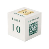 Cube Photo Code QR de numéro de table menu logo entreprise iv (Angle arrière)