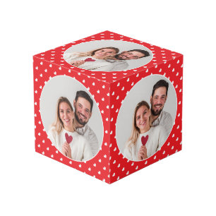 Cube Photo Coeur Saint-Valentin Moderne Amour Motif Photo