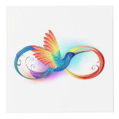 Cube Photo Colibri arc-en-ciel avec symbole Infinity (Devant)