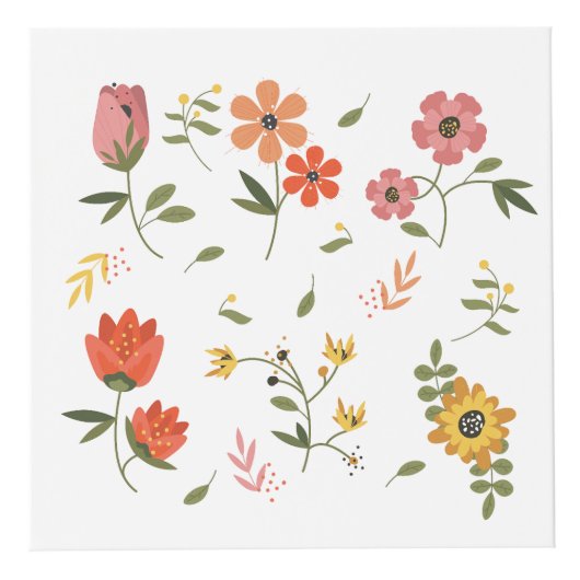 Cube Photo collection de fleurs (Devant)