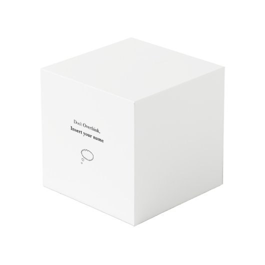 Cube Photo Conception personnalisable Ne pas surpenser (Angle devant)