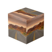 Cube Photo Coucher du soleil de voyage par la route (Angle arrière)