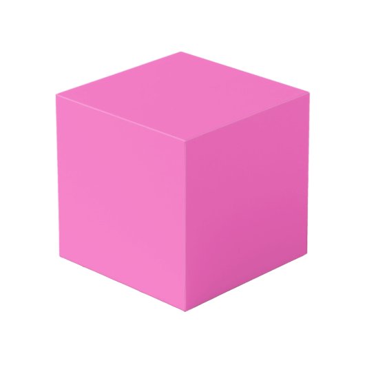 Cube Photo Couleur solide rose néon | Classique (Angle devant)