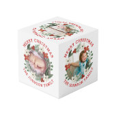 Cube Photo Couronne de fleurs Joyeux Noël photo de vacances (Angle arrière)