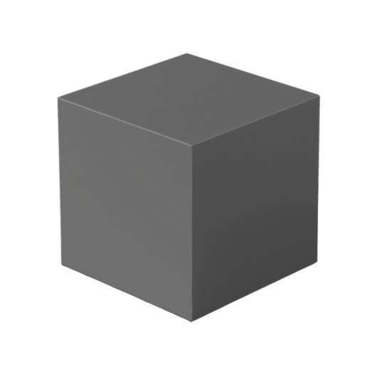 Cube Photo Create Your Own editable dark gray (Angle devant)