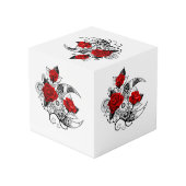 Cube Photo Croissant mécanique avec roses rouges (Angle arrière)