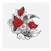 Cube Photo Croissant mécanique avec roses rouges (Devant)