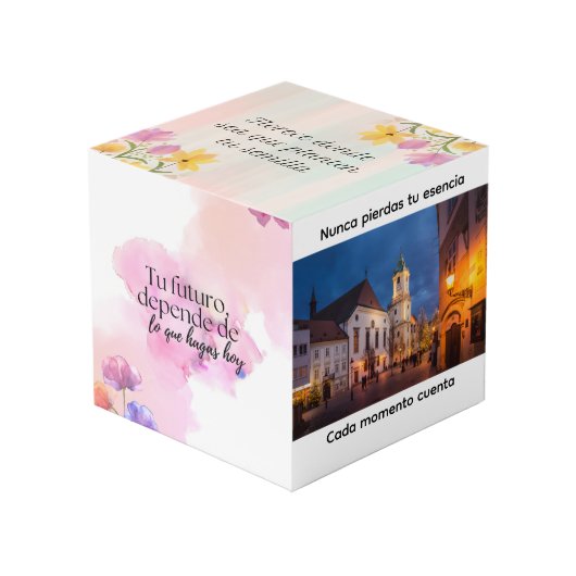 Cube Photo Cubo de fotos personalizado con recuerdos especial (Angle devant)