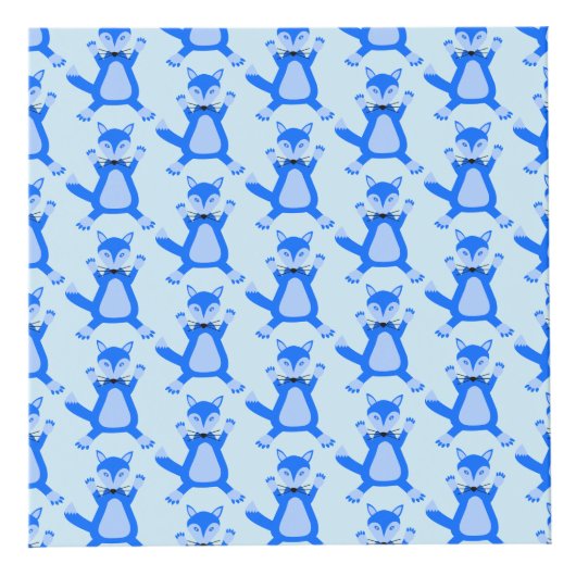 Cube Photo Cute Blue Baby Boy Fox Custom Photo upload (Droite)