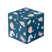 Cube Photo Cute Narwhal Fish Unicorn Rainbow Sea Anniversaire (Angle arrière)