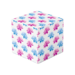 Cube Photo Dahlia rose, Dahlia bleu, Motif floral, Fleurs