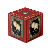 Cube photo de Noël avec 4 de vos photos (Angle arrière)