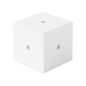 Cube Photo Décor rouge orangé (Angle devant)