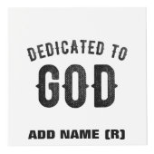 CUBE PHOTO DÉDIÉ À DIEU COOL PERSONNALISABLE NOIR TEXTE (Droite)