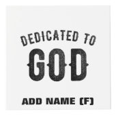 CUBE PHOTO DÉDIÉ À DIEU COOL PERSONNALISABLE NOIR TEXTE (Devant)