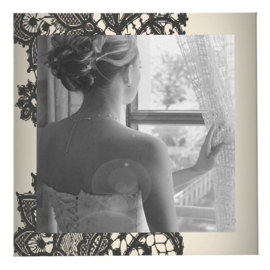 Cube Photo dentelle noire (Devant)