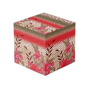 Cube Photo Design de tissu complexe avec motifs floraux