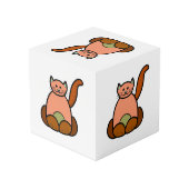 Cube Photo dessin animé de chat Brown (Angle arrière)