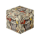 Cube Photo Dessin de hibou (Angle arrière)