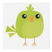Cube Photo Dessin d'oiseau vert (Droite)