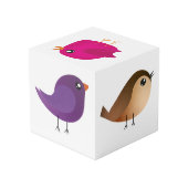 Cube Photo Dessin d'oiseau vert (Angle arrière)