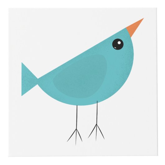 Cube Photo Dessin d'oiseau vert (Devant)